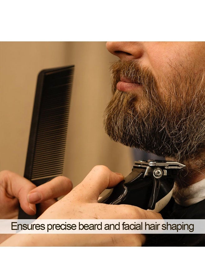 قطعتان من أمشاط الحلاقة المرنة لتصفيف الشعر المتدرج، مشط لدمج الشعر المتدرج والمسطح (أسود) - Image 2